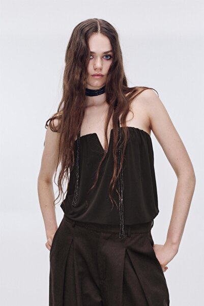 Pull & Bear Straplez yaka body