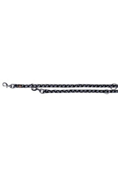 Trixie Cavo Rope Leash, Adjustable/Reflective, L-XL: 2.00 m/18 mm, Black, 135901