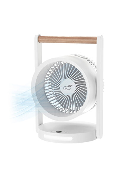 LTC Ventilator portabil cu baterii, dimensiune 6,4 inci - Alb.