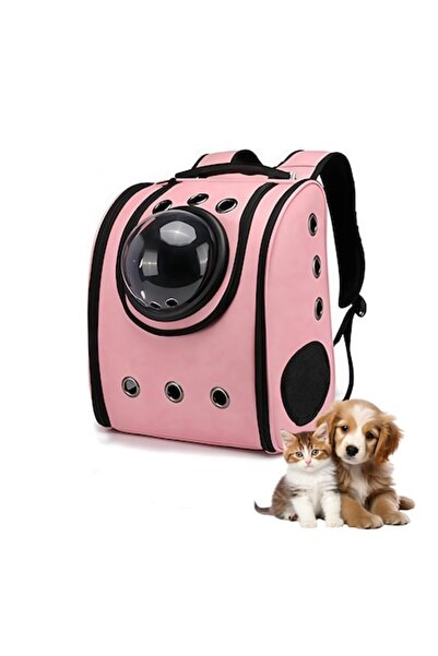 HAPPY JOKER Rucsac pentru animale de companie, piele PU, cu bule transparente...