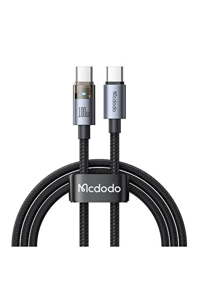 Mcdodo CA-5580 Typec Typec 100W Şarj ve Data Kablo 1.2Mt Siyah