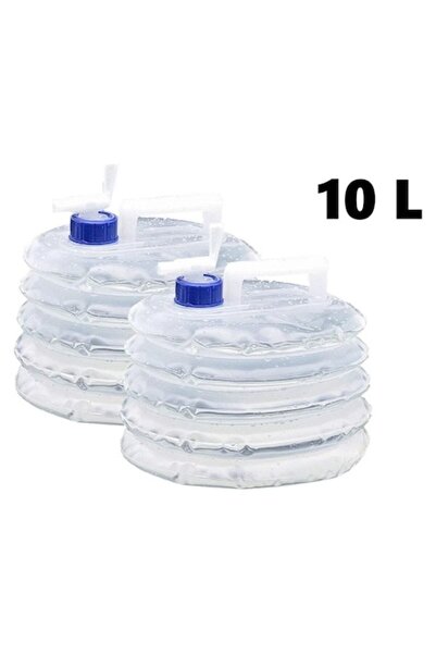 HAPPY JOKER Set 2 recipiente pliabile pentru apă cu robinet și mâner, 10L -