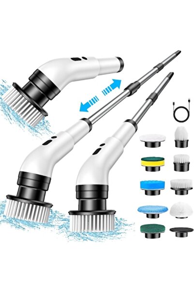 OEM Perie de curățare electrică wireless, 9 capete interschimbabile, lungime ...