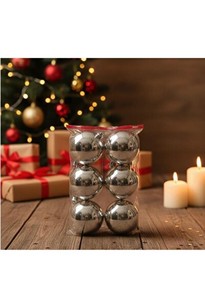 Adana Pasta Malzemeleri ERT-YIL-25315-GMS Glob de Crăciun Auriu 10 CM 6 BUC OPP