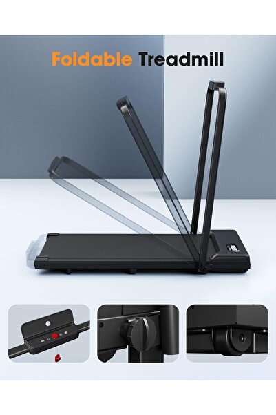 WAKYME جهاز المشي 3.0 حصان، أجهزة المشي تحت المكتب، 2 في 1 قابلة للطي للمنزل، مع جهاز تحكم عن بعد