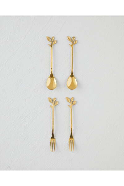 English Home Lush Elegance Stainless Steel Cutlery Set 4 Piece Gold