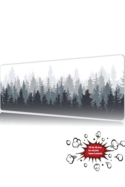 urzuva Misty Forest 90x40 4MM Kalınlık Premium Gaming oyuncu mousepad, Anti S...