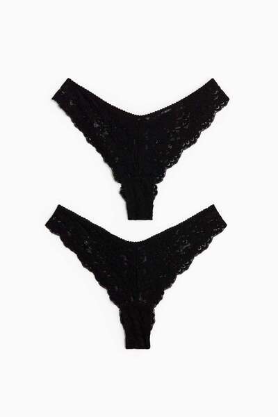 H&M 2-pack lace Brazilian briefs