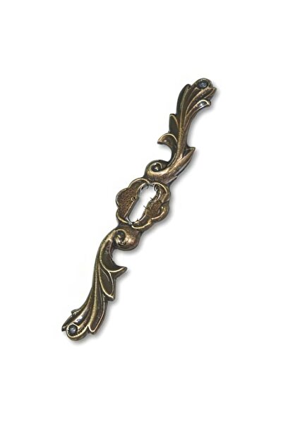 Sziferon Placă decorativă din aliaj de zinc cu finisaj alamă antică pentru mobilă 111x22 mm