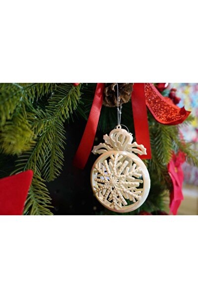 Sofia Store Ornament brad de Craciun, Perlat, Rotund, 8 cm x 11 cm