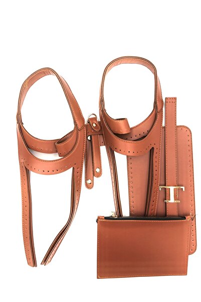 Lady Moss TTS Deri Çanta Set ( Taba )