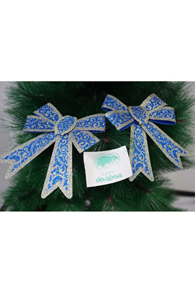 Sofia Store Set 2 fundite pentru brad, Albastre, model spiralat, cu margini a...