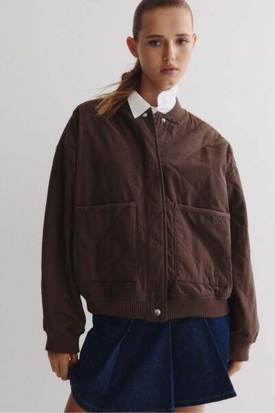 H&M Quilted bomber jacket