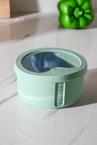 Le murano Pastel Air-Tight Round Silicone Storage Container 400 ml | Green