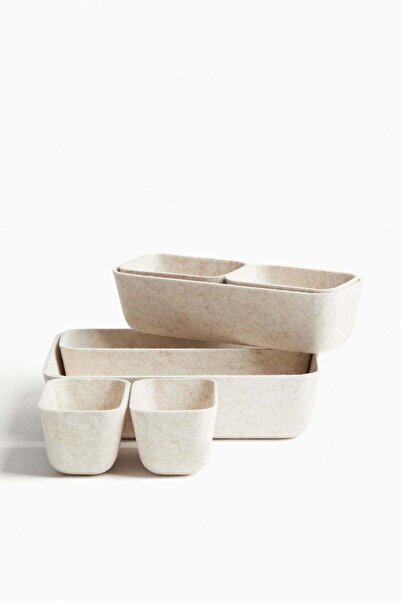 H&M 7-piece felted storage basket set
