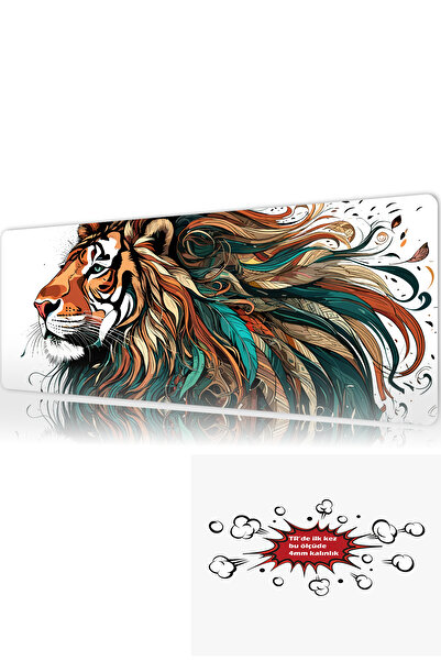 urzuva Jungle Monarch 90x40 4MM Kalınlık Premium Gaming oyuncu mousepad, Anti...