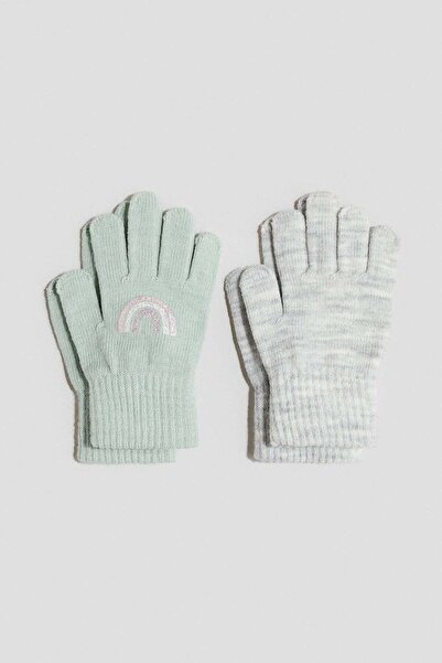 H&M 2-pack fine-knit gloves