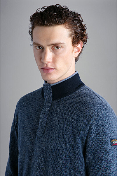 PAUL&SHARK MEN'S ZIPPED PULLOVER C.WWOOL