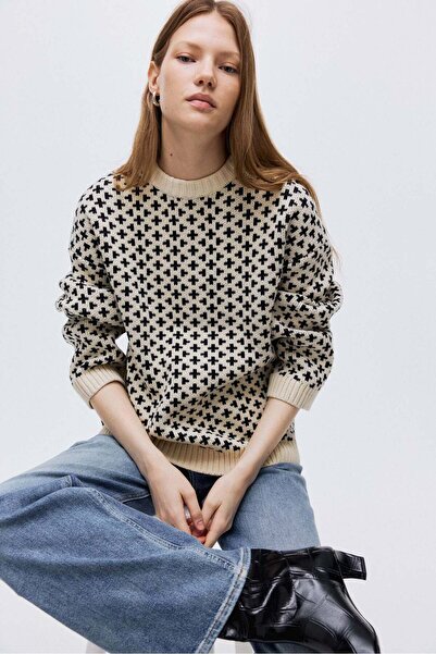 H&M سترة محبوكة بالجاكار