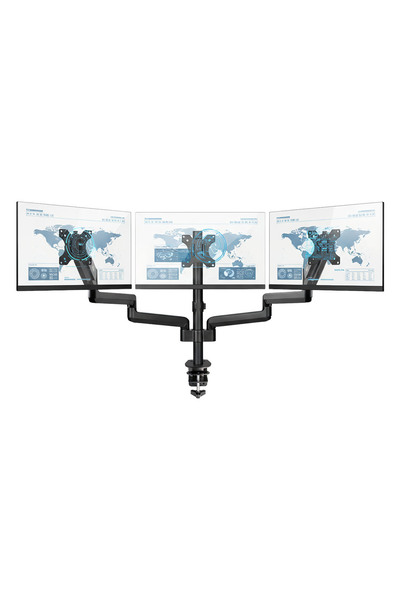 NPO STD48036E Airgrip 17-27 بوصة مريح 360 درجة ° حامل شاشة VESA ثلاثي الأذرع مع ممتص الصدمات