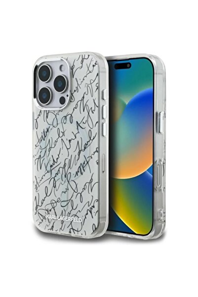 Karl Lagerfeld Case for IPhone 16 Pro, IML MagSafe, White