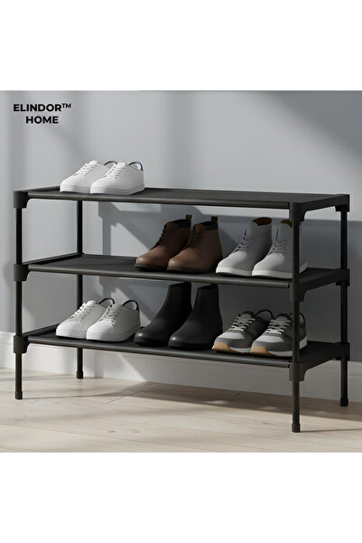 Elindor Organizator de pantofi ®, suport mare pentru pantofi cu 3 niveluri, f...