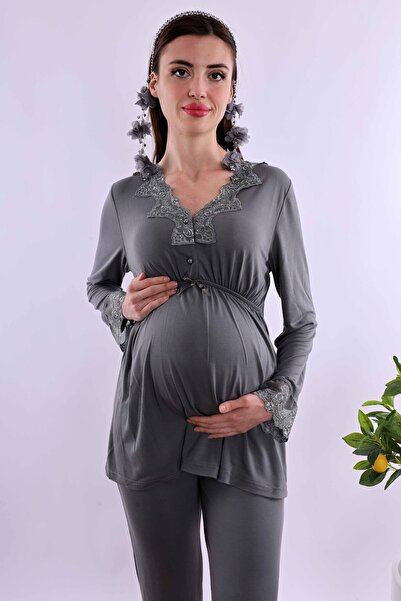 ByLohusa Smoked Maternity Pajama Set Effortt