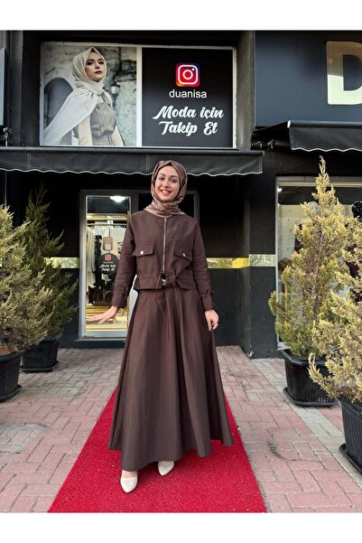 Ceremony Eteği Toka Detaylı Kısa Ceketli Takım W-6950