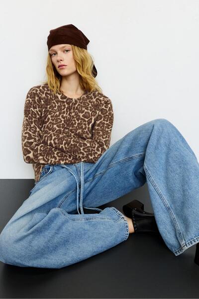 Pull & Bear Leopar desenli hırka