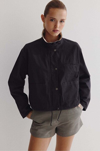 H&M Corduroy-collar canvas jacket