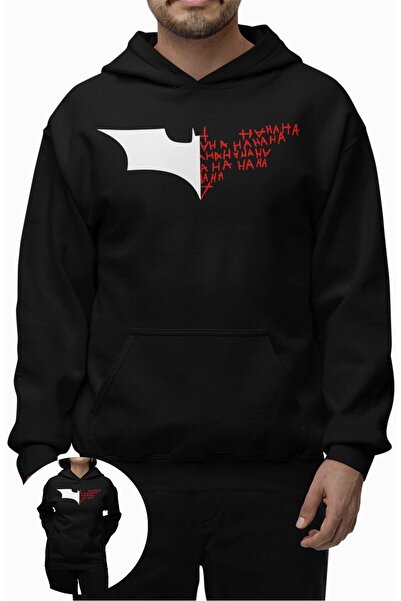 Fuddy Moda Φούτερ με κουκούλα με στάμπα Batman και Joker, Unisex φούτερ με κο...