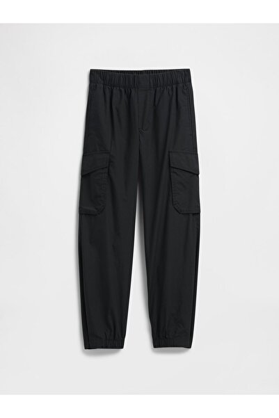 GAP Erkek Çocuk Siyah Pull-On Kargo Paraşüt Pantolon