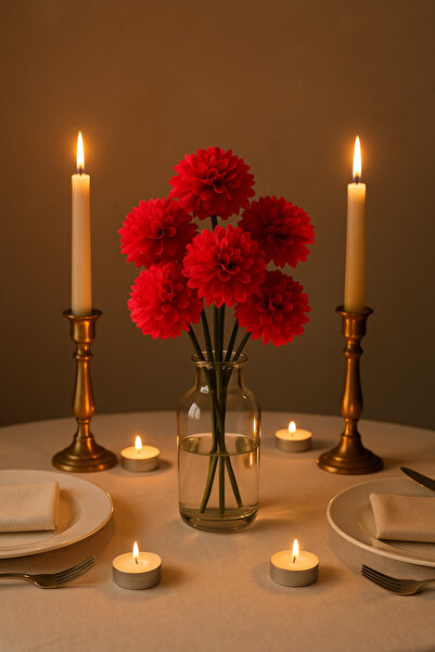 Mottogo Decorative Artificial Chrysanthemum 5-Flower Bouquet