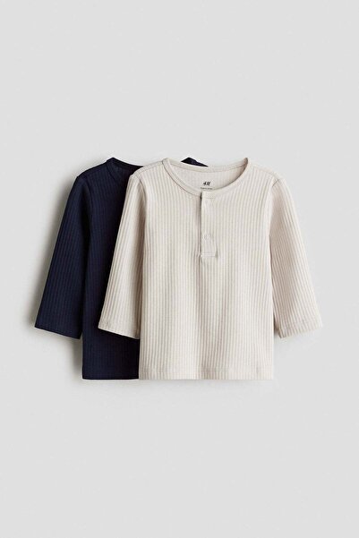 H&M 2-pack ribbed jersey tops