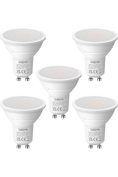 LEPRO GU10 LED Bulbs Warm White 2700K 4W 345lm 100° Beam Pack of 5