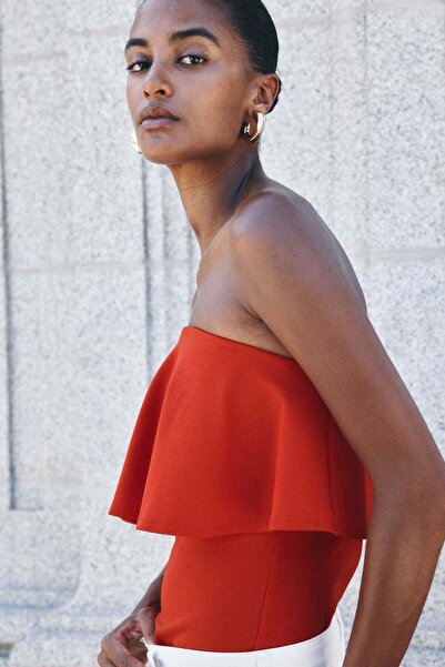 H&M Flounced interlock bandeau top