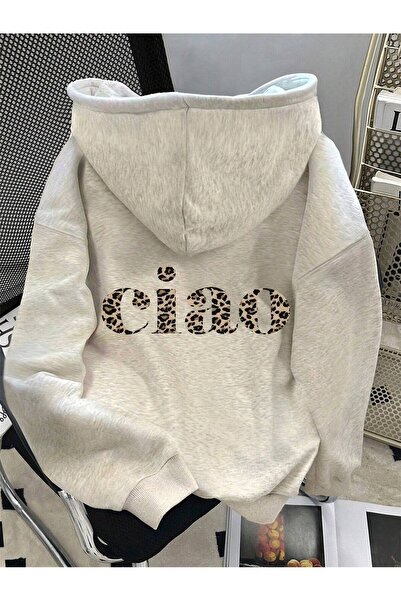 Flaubert -TRAINING GRİ BASKILI SWEATSHIRT 3ÎPLI OVERSIZE KESİM