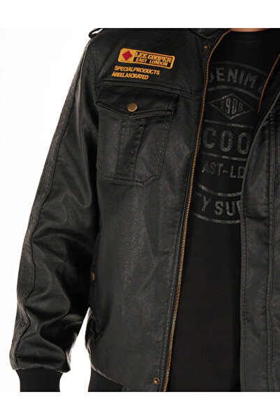 Lee Cooper Lee Cooper faux leather jacket, black