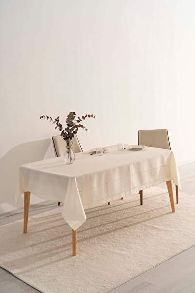 Rivaİstanbul Nora Cream Envelope Corner Tablecloth 150X220 cm
