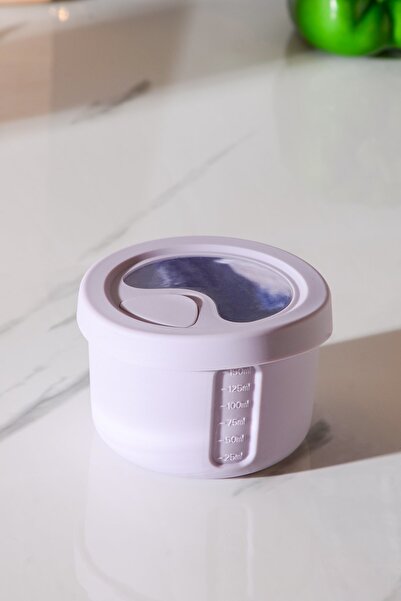 Le murano Pastel Air-Tight Round Silicone Storage Container 150 ml | Purple