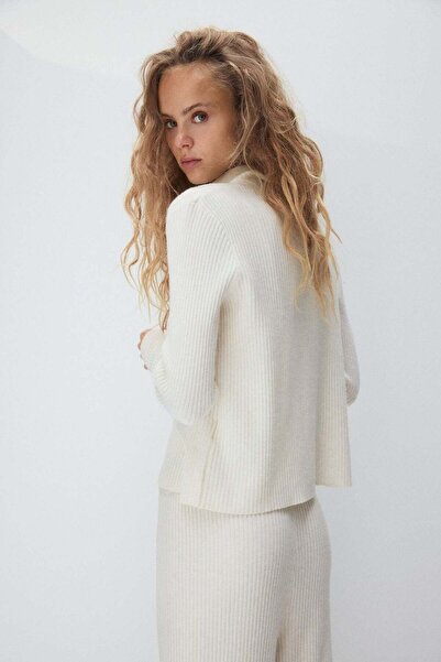 H&M Rib-knit collared cardigan