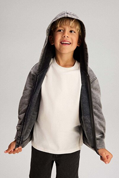 H&M Print-motif zip-through hoodie