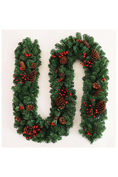 Sofia Store Ghirlanda de Craciun, cu merisoare si conuri, din brad artificial...