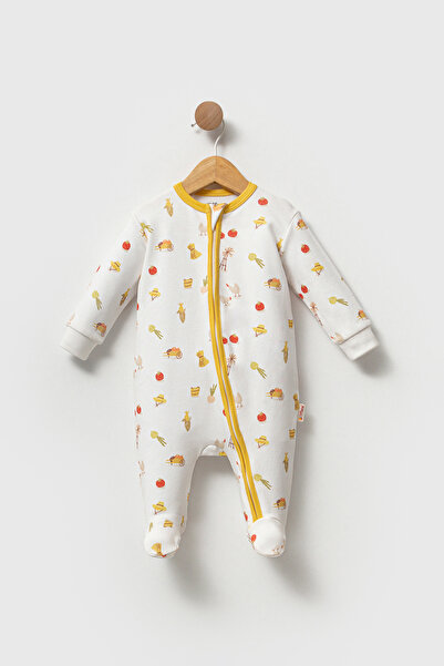 Tiffany Nova Miny Strawberry Organik Theme Fermuarlı Tulum