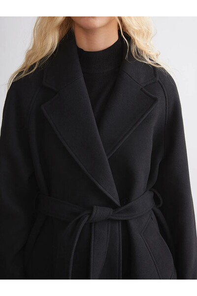 LC Waikiki Xside Double-Breasted Collar Women's Cashmere Coat