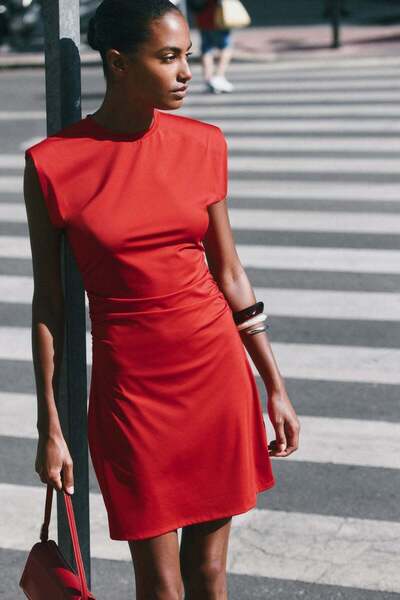 H&M Shoulder-pad interlock dress