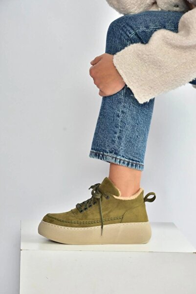 Lively Stylish Nadia Άνετα ελαφριά γυναικεία μποτάκια με χοντρή σόλα με κορδόνια με οβάλ μύτη