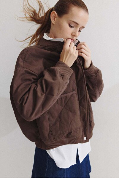 H&M Quilted bomber jacket