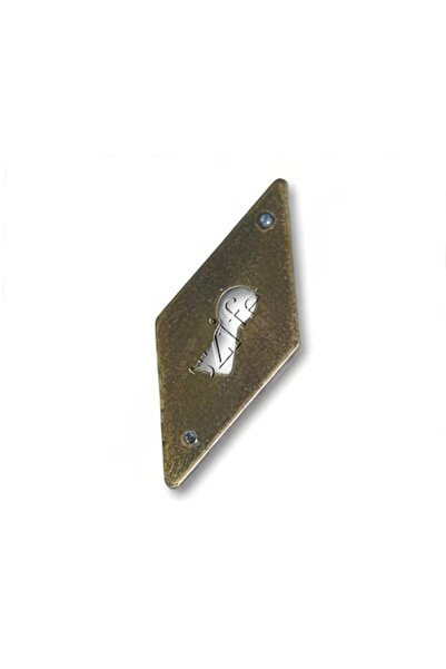 Sziferon Rhombic decorative key plate in steel with antique brass finish