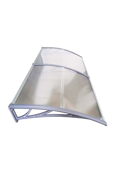 MAPROFI Door canopy 240x120cm awning shelter roof Grey-Transparent